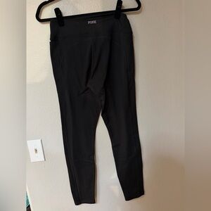PINK Victorias Secret COZY Lined Leggings Black Pockets Medium